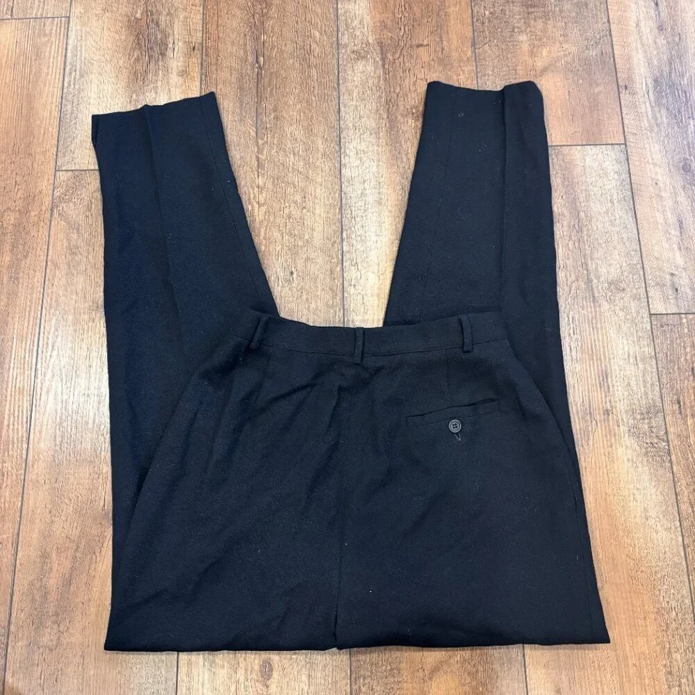 J.CREW VTG Tapered-Leg High Waist 100% Wool Black Pants Womens 8 NWT Made in USA - Picture 5 of 10